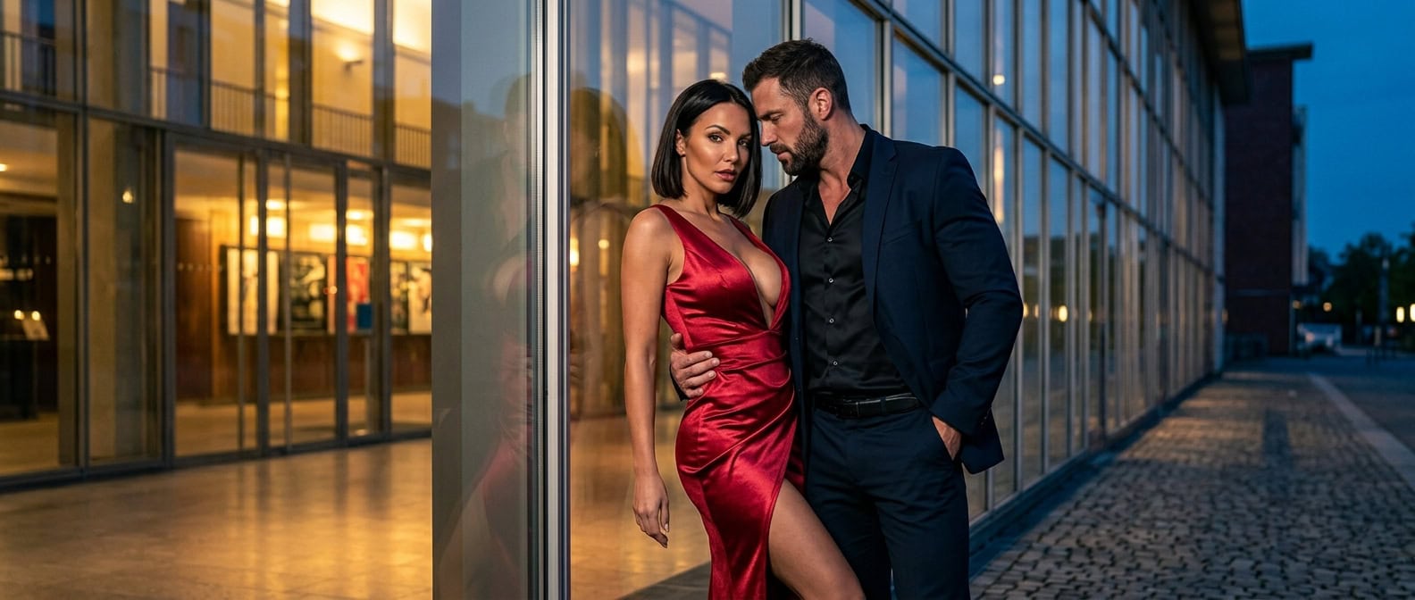 Escort Bochum am Schauspielhaus Bochum bei Nacht