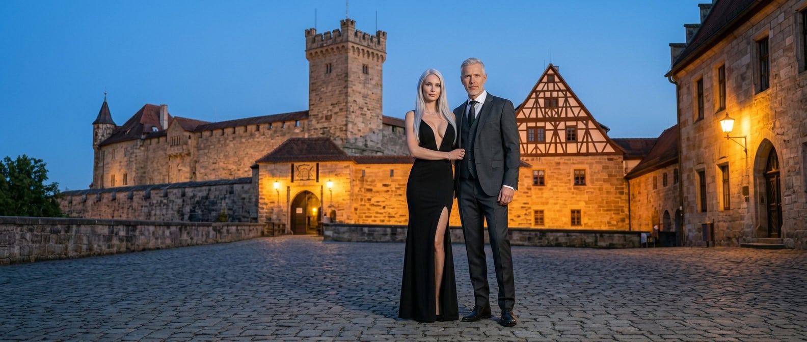 Escort Coburg vor der Veste mit Capsai Escort Begleitung