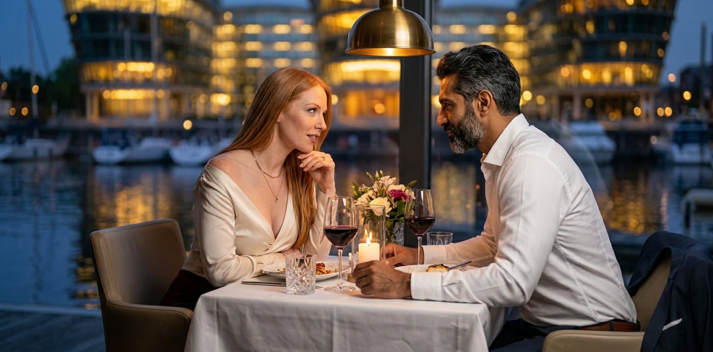 Romantisches Dinner in Duisburg mit Capsai Escort Begleitung