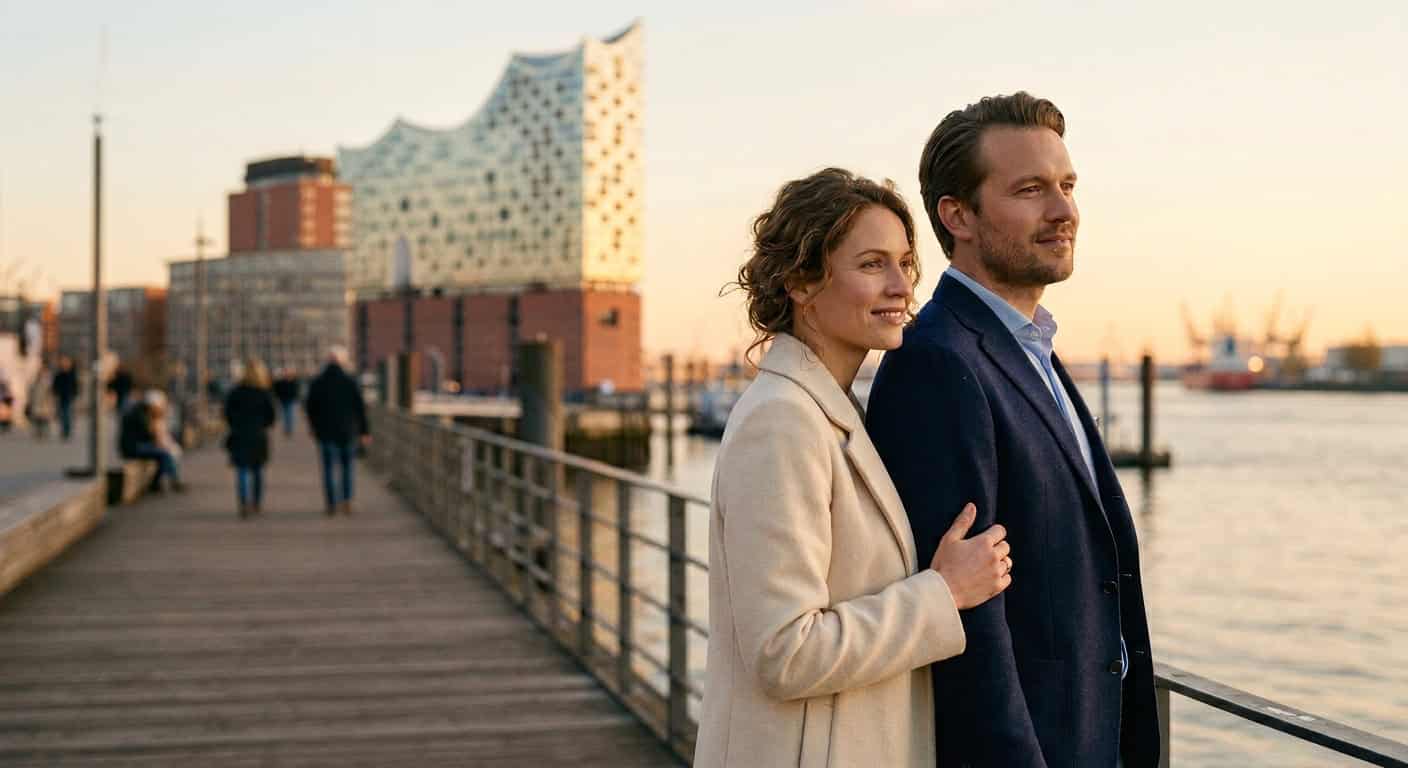 Escort Hamburg mit Blick auf die Elbphilharmonie