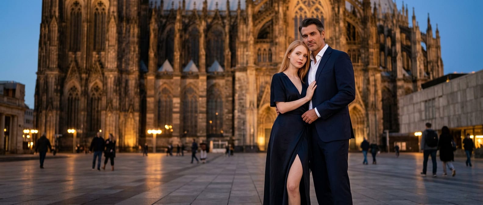 Escort Köln am Kölner Dom mit Capsai Escort Begleitung