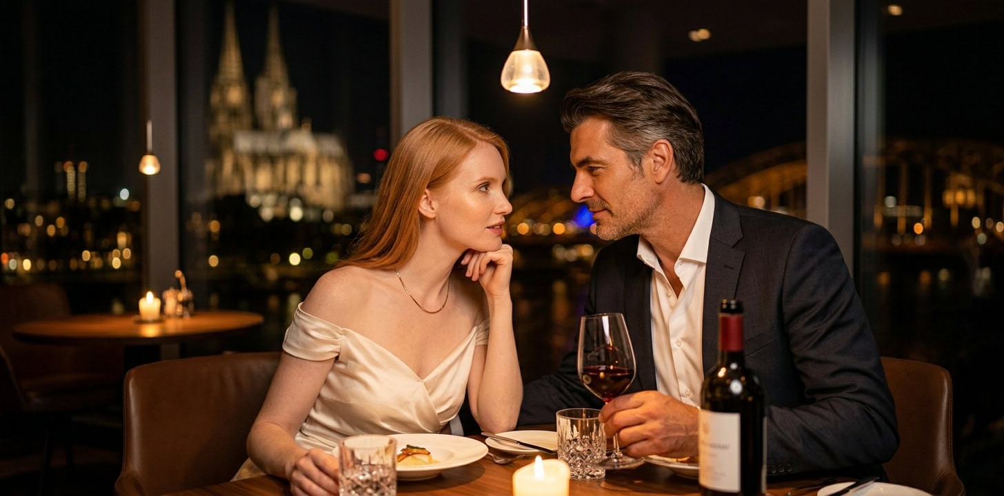 Romantisches Dinner in Köln mit Capsai Escort Begleitung