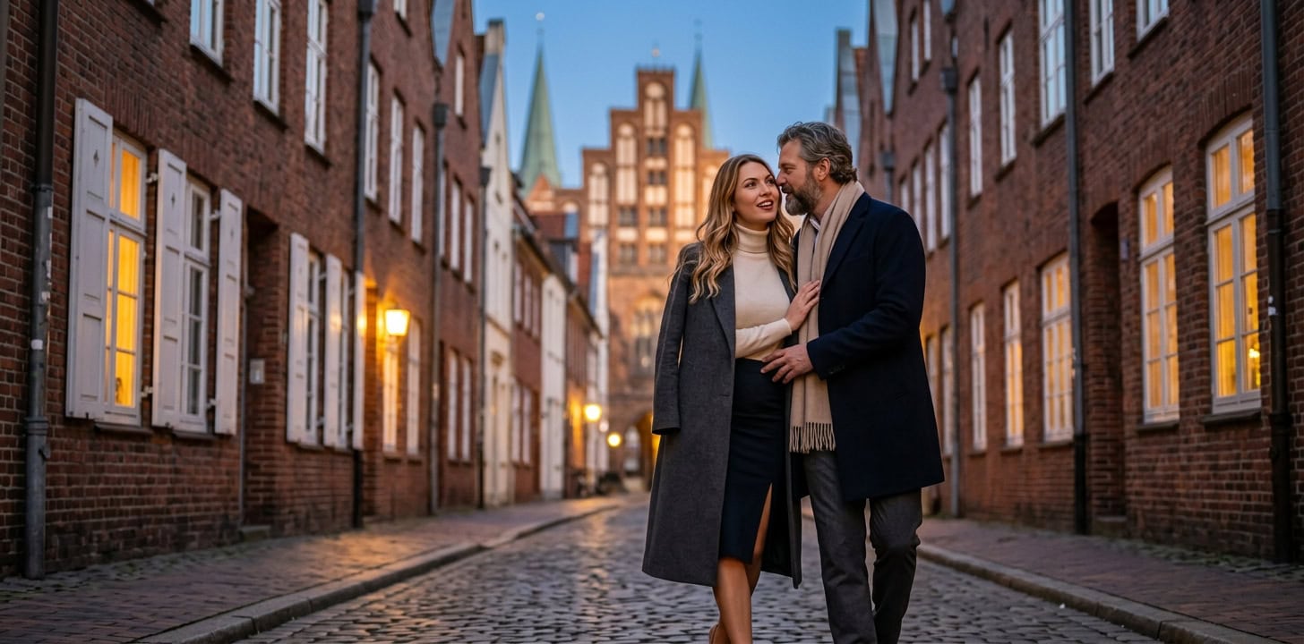Abendspaziergang auf der Lübecker Altstadtinsel mit Capsai Escort Begleitung