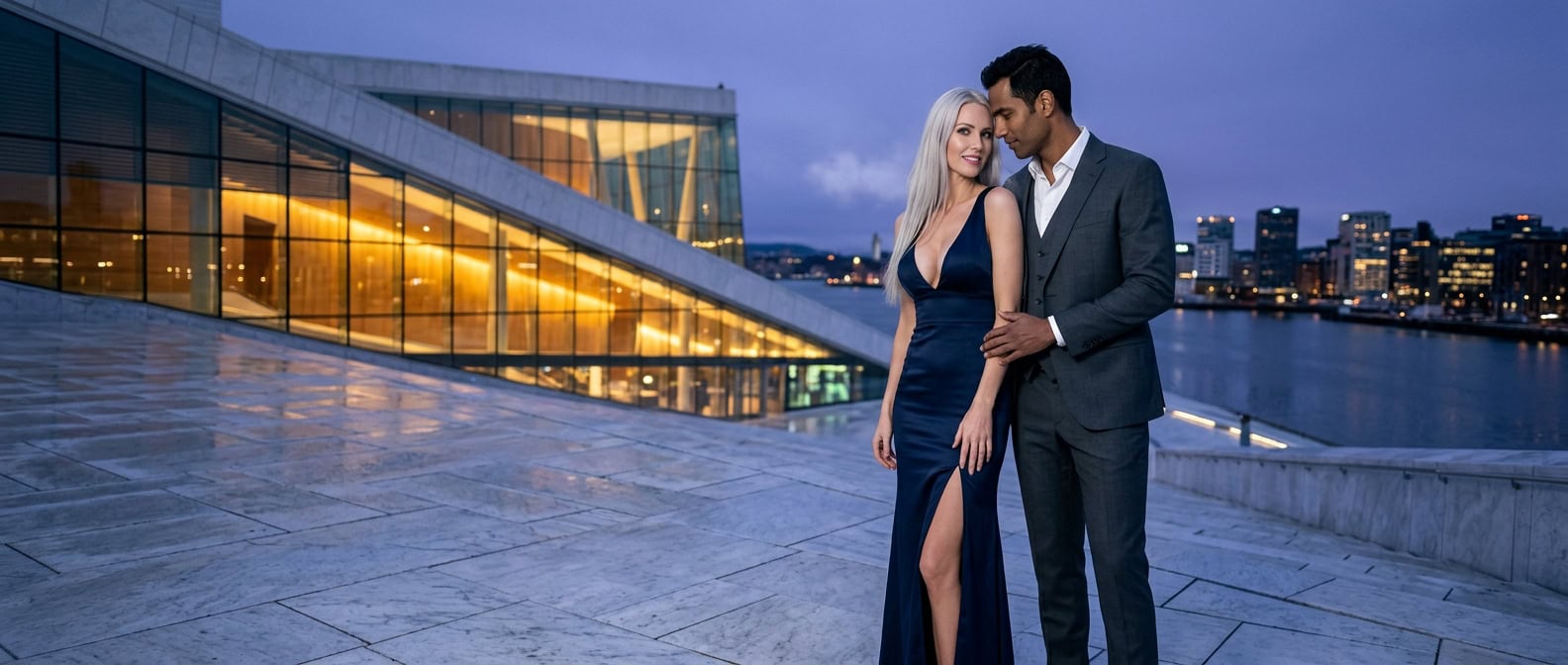 Escort Oslo am Operahaus mit Capsai Escort Begleitung