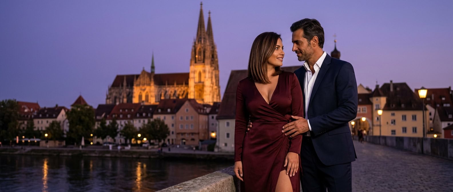 Escort Regensburg auf der Steinernen Brücke mit Capsai Escort Begleitung