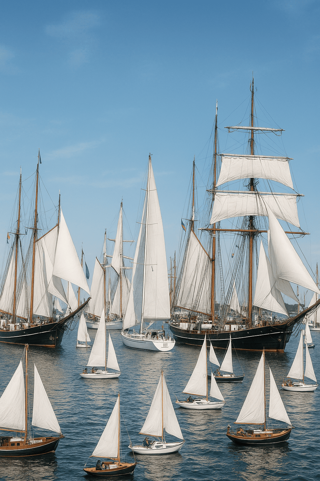 Segelbote auf der Kieler Woche mit einer Escort Dame